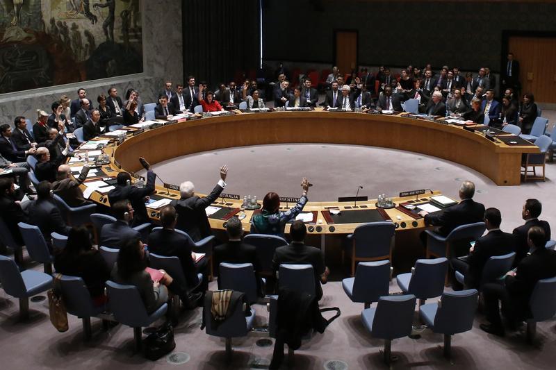 United Nations Security Council votes on resolution on humanitarian aid for Syria at U.N. headquarters in New York