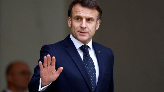 FILE PHOTO: French President Macron hosts a second meeting on Ukraine in Paris